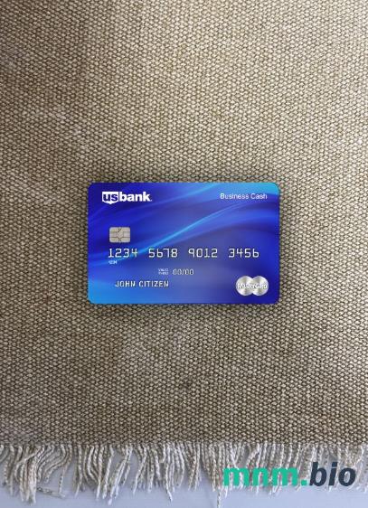 USA U.S. bank Mastercard card szablon wygląd fotograficzny skan PSD + zdjęcie